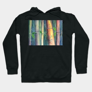 Magical Bamboo Forest Watercolor Art Hoodie